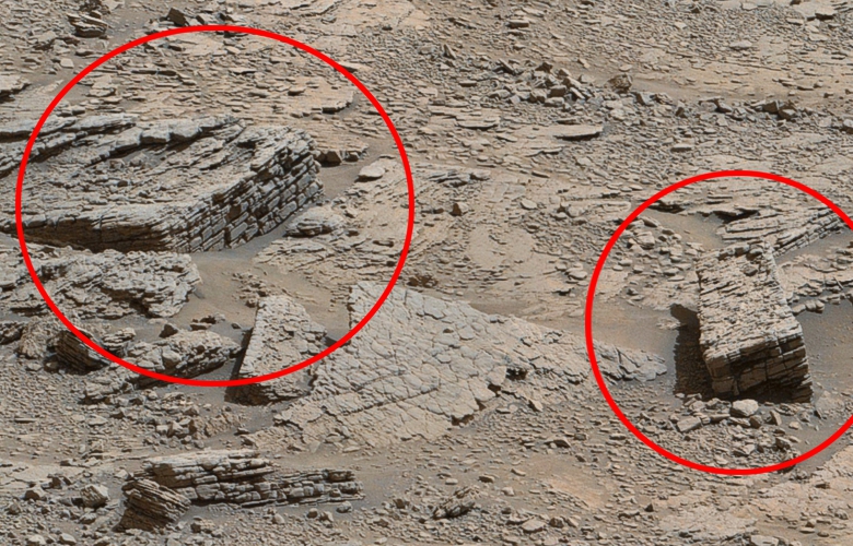 RUINAS-MARTE1 Mistério: Fotos de Marte revelam paredes antigas e até um monólito caído