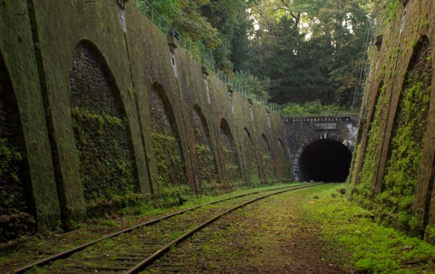 Estrada-de-ferro 3 Lugares abandonados sendo tomados pela natureza